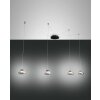 Fabas Luce Arabella Lampada a Sospensione LED Nero, 4-Luci