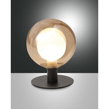 Fabas Luce Teramo Lampada da tavolo LED Nero, 1-Luce Fabas Luce Teramo Lampada da tavolo LED Nero, 1-Luce