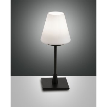 Fabas Luce Lucy Lampada da tavolo LED Nero, 1-Luce