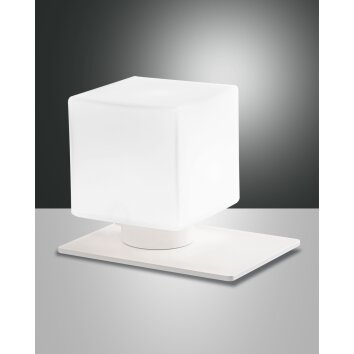 Fabas Luce Zara Lampada da tavolo LED Bianco, 1-Luce