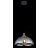 Globo SALSA Lampadario a sospensione Legno scuro, Nero, 1-Luce