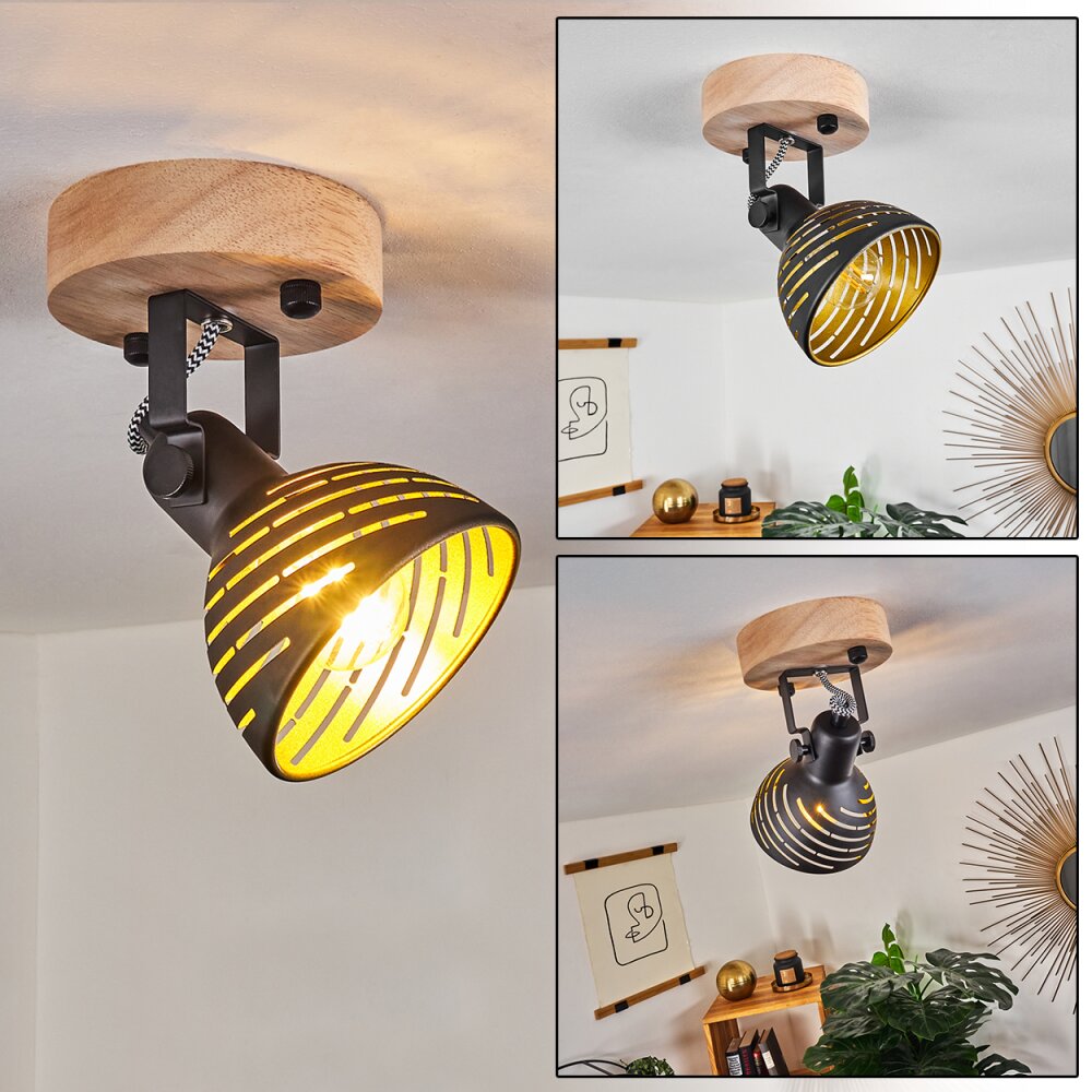 Osina Plafoniera Écru, Nero, 1-Luce main product photo