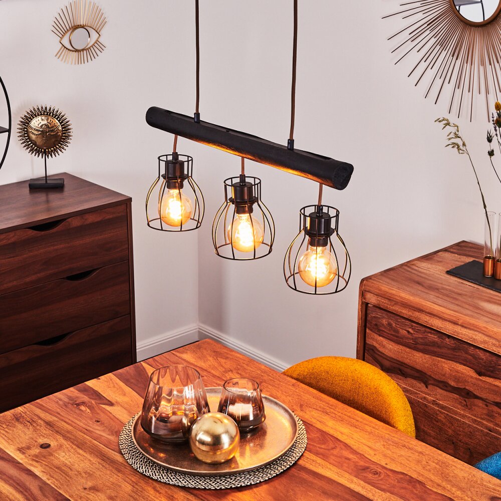 Gondo Lampada a Sospensione Nero, 3-Luci main product photo