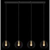 Globo EUSEBIUS Lampadario a sospensione Nero, 4-Luci