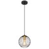 Globo EUSEBIUS Lampadario a sospensione Nero, 1-Luce