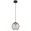 Globo EUSEBIUS Lampadario a sospensione Nero, 1-Luce