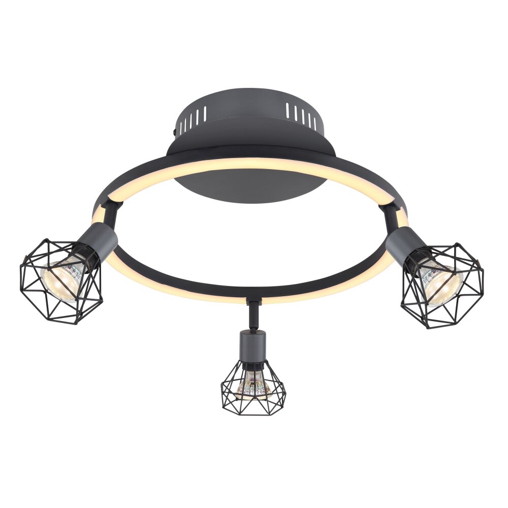 Globo JUTTA Plafoniera LED Nero, 1-Luce main product photo