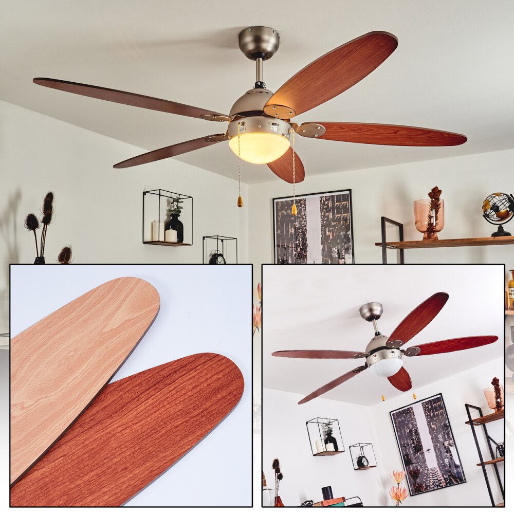 Gyllan ventilatore da soffitto Nichel opaco, 1-Luce main product photo