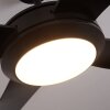 Tjerne ventilatore da soffitto LED Nero, 1-Luce