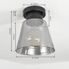 Angelshaug Plafoniera Grigio fumo, 1-Luce