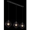 Globo LYDIA Lampadario a sospensione Nero, 3-Luci