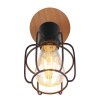 Globo WILLA Applique Legno scuro, Nero, 1-Luce