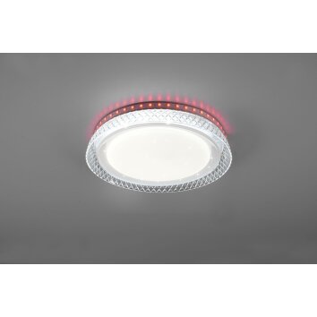 Reality Thea Plafoniera LED Bianco, 1-Luce, Telecomando, Cambia colore