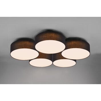 Trio Lugano Plafoniera LED Nero, 1-Luce