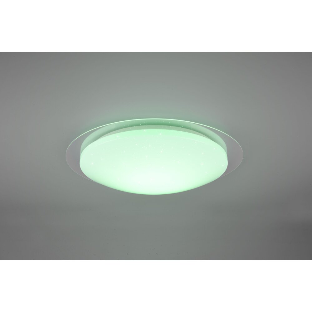 Trio Frodeno Plafoniera LED Bianco, 2-Luci, Telecomando, Cambia colore
