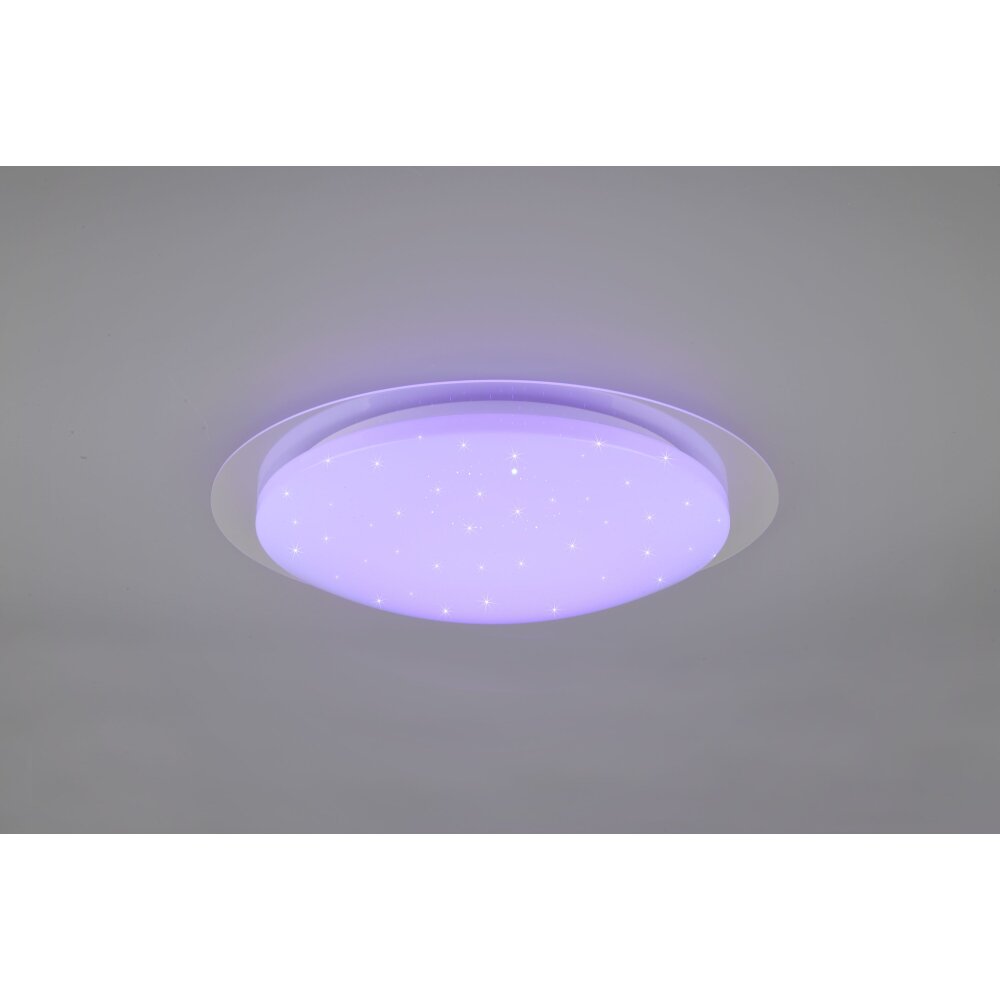 Trio Frodeno Plafoniera LED Bianco, 2-Luci, Telecomando, Cambia colore