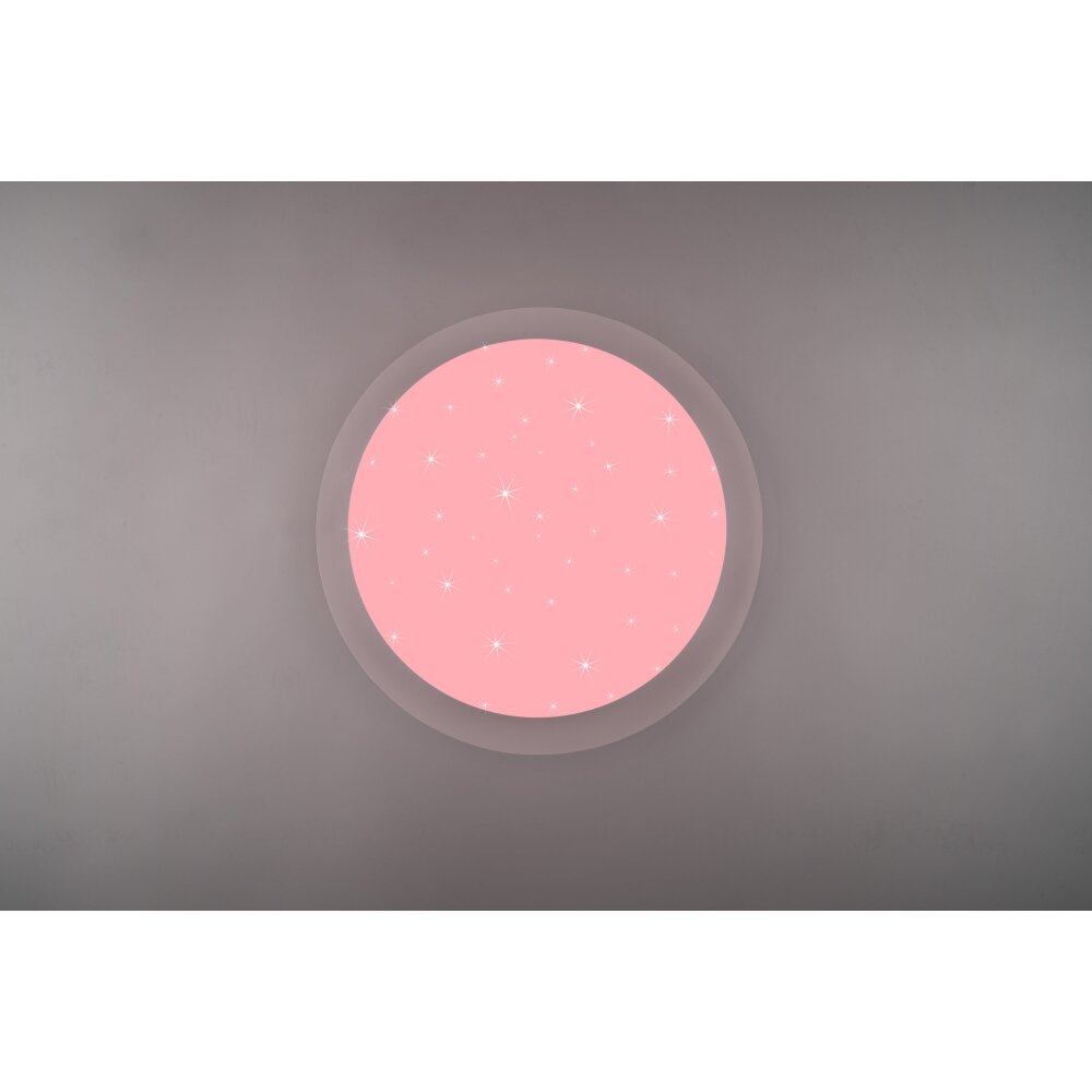 Trio Frodeno Plafoniera LED Bianco, 2-Luci, Telecomando, Cambia colore