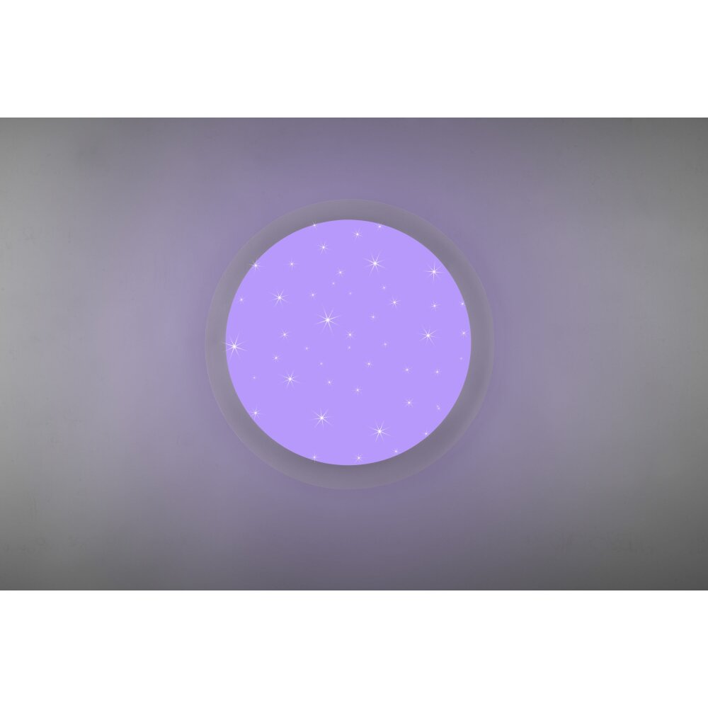 Trio Frodeno Plafoniera LED Bianco, 2-Luci, Telecomando, Cambia colore