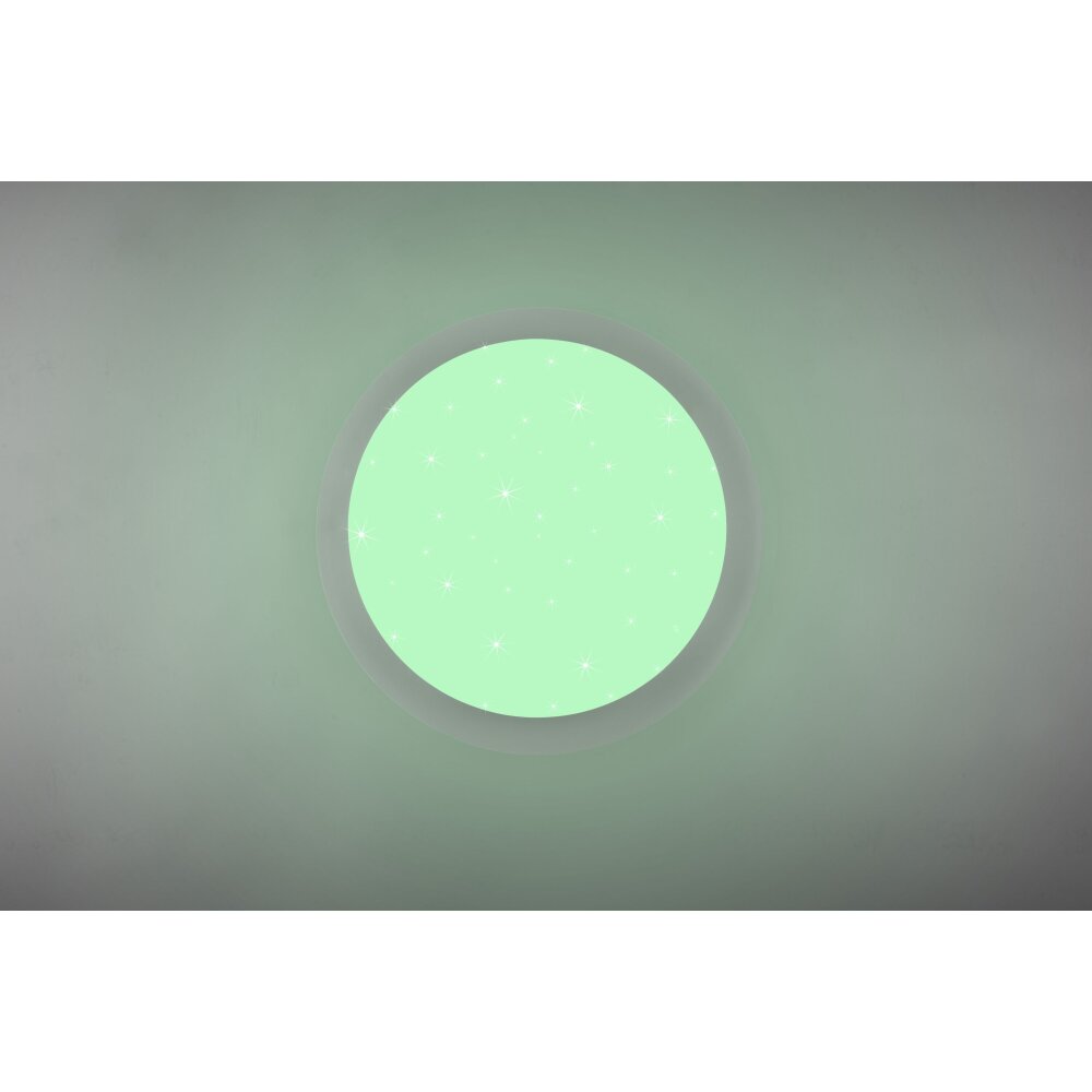 Trio Frodeno Plafoniera LED Bianco, 2-Luci, Telecomando, Cambia colore