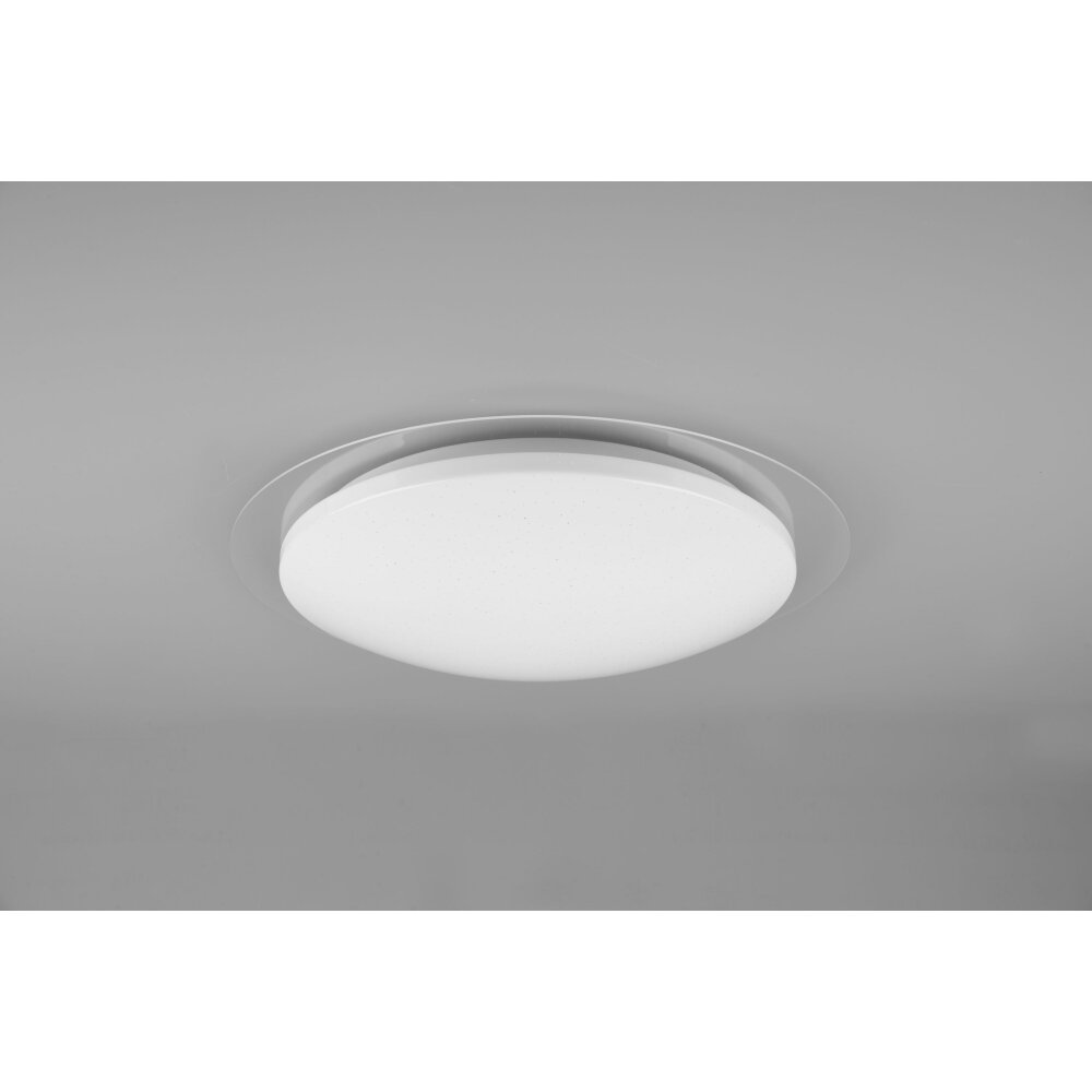 Trio Frodeno Plafoniera LED Bianco, 2-Luci, Telecomando, Cambia colore