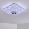 Lovisa Plafoniera LED Cromo, Bianco, 1-Luce, Telecomando, Cambia colore