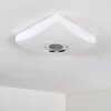 Lovisa Plafoniera LED Cromo, Bianco, 1-Luce, Telecomando, Cambia colore