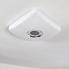 Lovisa Plafoniera LED Cromo, Bianco, 1-Luce, Telecomando, Cambia colore