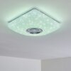 Lovisa Plafoniera LED Cromo, Bianco, 1-Luce, Telecomando, Cambia colore