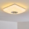 Lovisa Plafoniera LED Cromo, Bianco, 1-Luce, Telecomando, Cambia colore