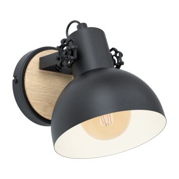 EGLO LUBENHAM Applique Marrone, Nero, 1-Luce