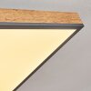 Salmi Plafoniera LED Aspetto del legno, Nero, Bianco, 1-Luce