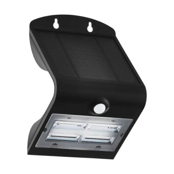 Eglo-Leuchten LAMOZZO Lampade solari LED Nero, 1-Luce, Sensori di movimento