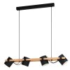 Eglo-Leuchten HORNWOOD Lampada a Sospensione Crema, Nero, 4-Luci