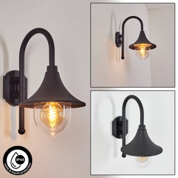 Brilliant Berna Applique per esterno Nero, 1-Luce