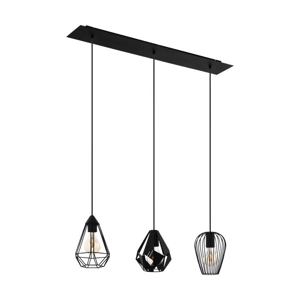 Eglo-Leuchten DISTAFF Lampada a Sospensione Nero, 3-Luci main product photo
