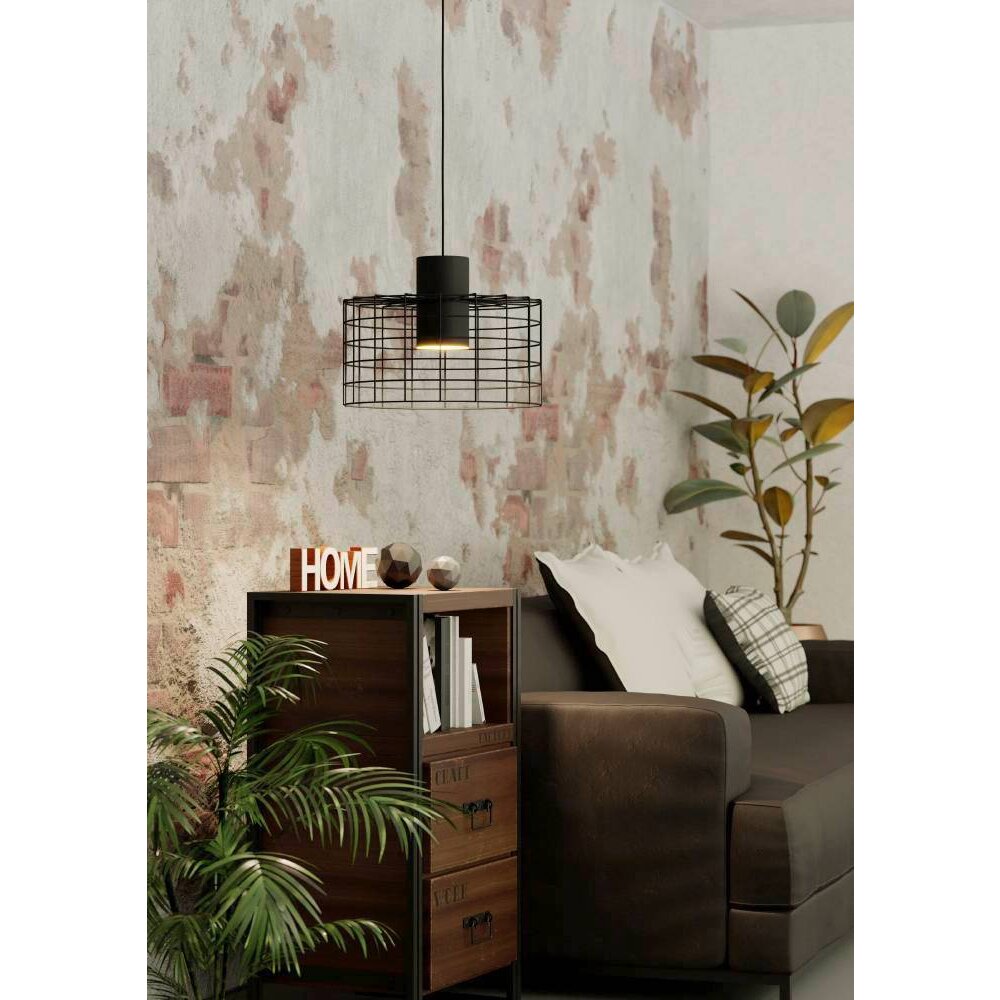 Eglo-Leuchten MILLIGAN Lampada a Sospensione Nero, Bianco, 1-Luce main product photo