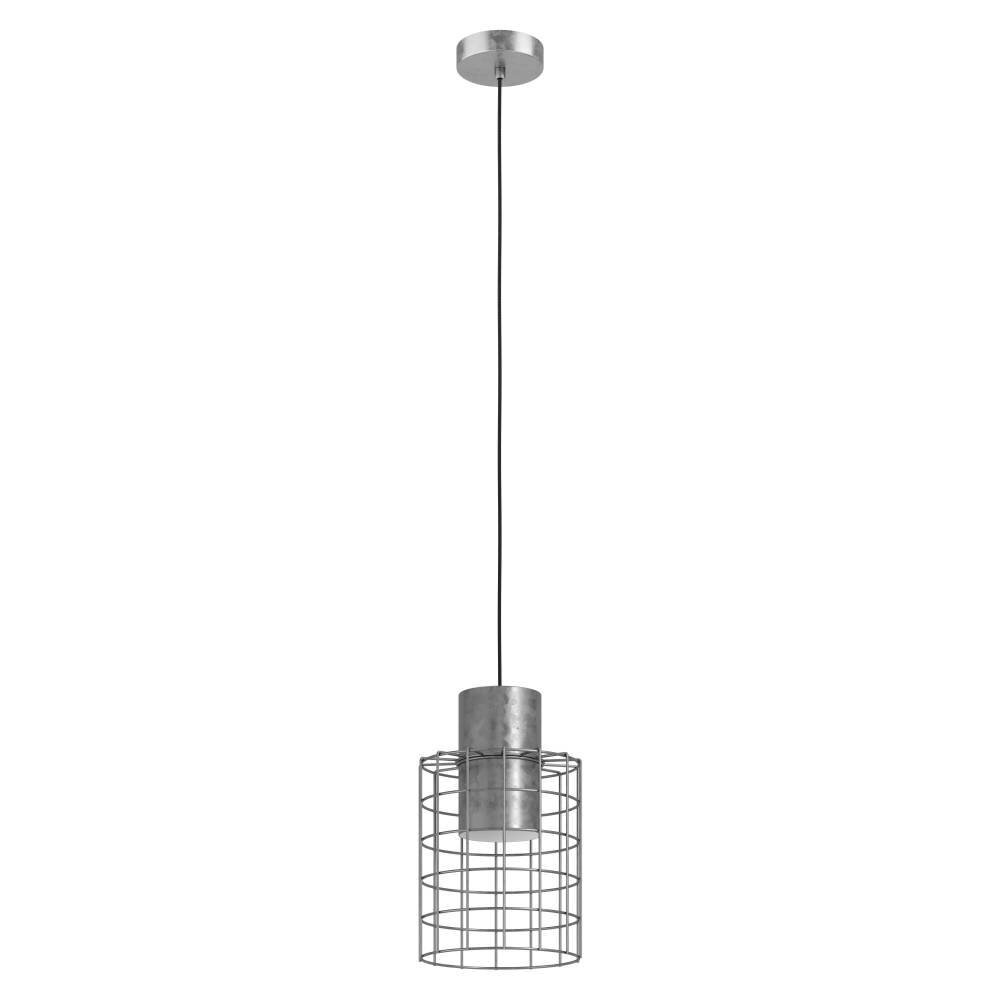 Eglo-Leuchten MILLIGAN Lampada a Sospensione Zincato, Bianco, 1-Luce main product photo