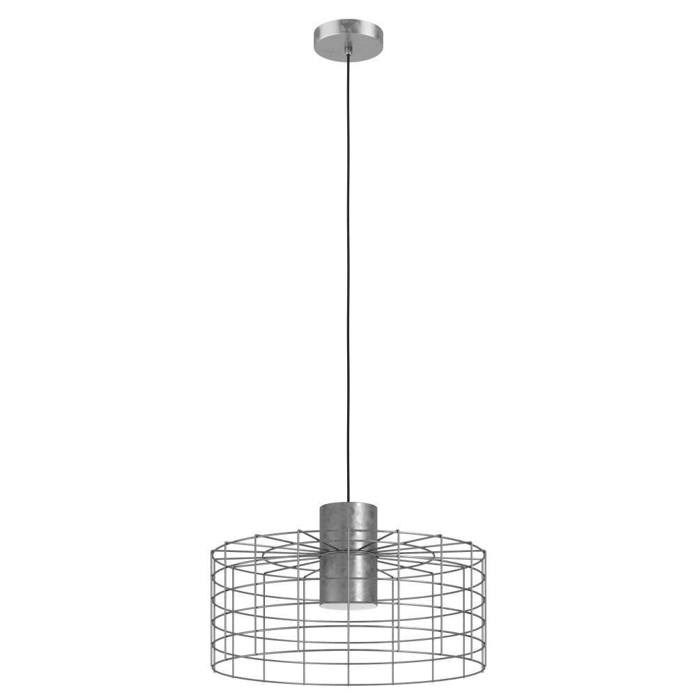 Eglo-Leuchten MILLIGAN Lampada a Sospensione Zincato, Bianco, 1-Luce main product photo