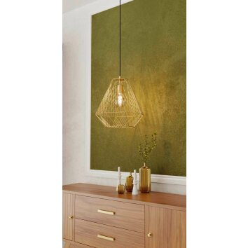 Eglo-Leuchten STYPE Lampada a Sospensione Oro, 1-Luce