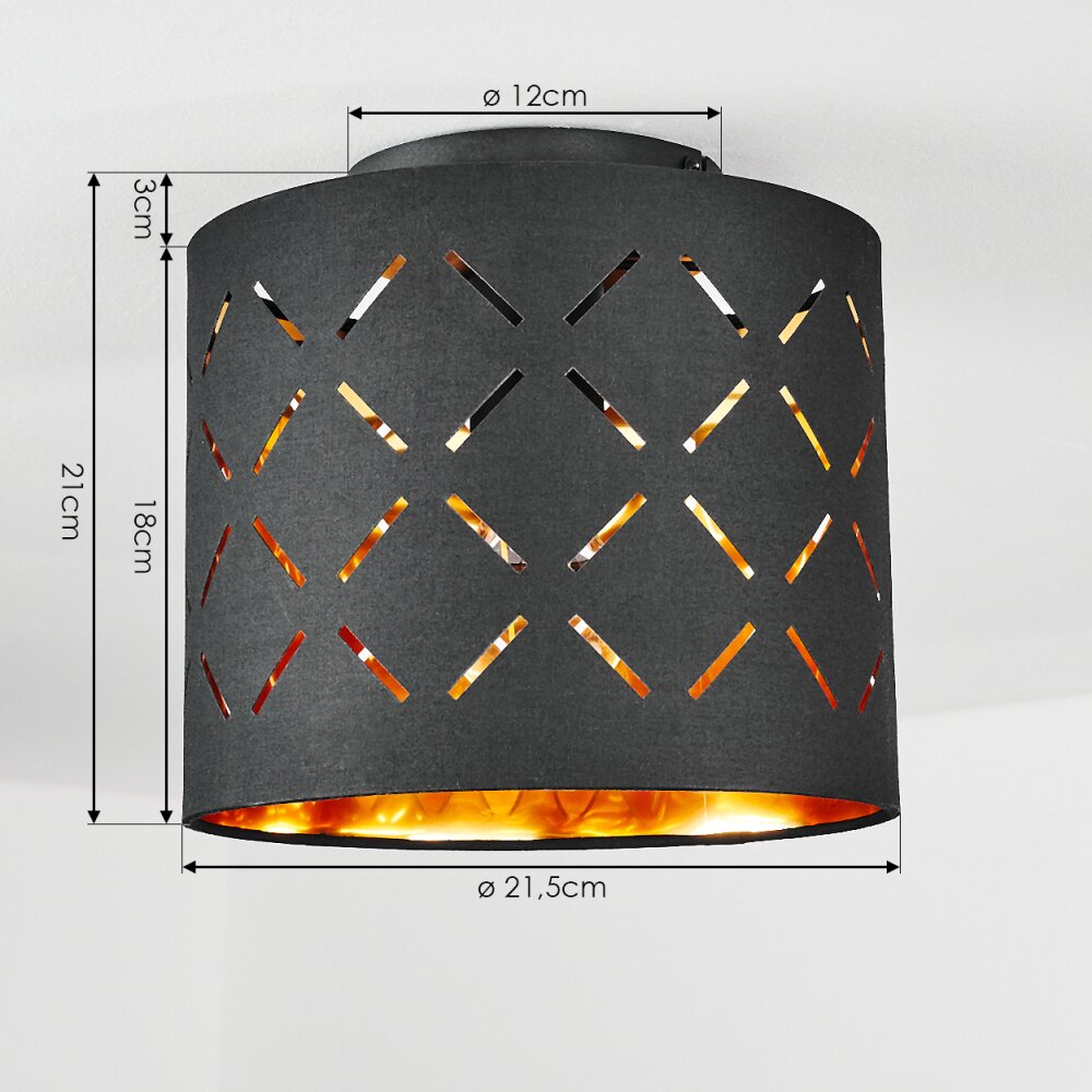 Tallaboa Plafoniera Nero, 1-Luce