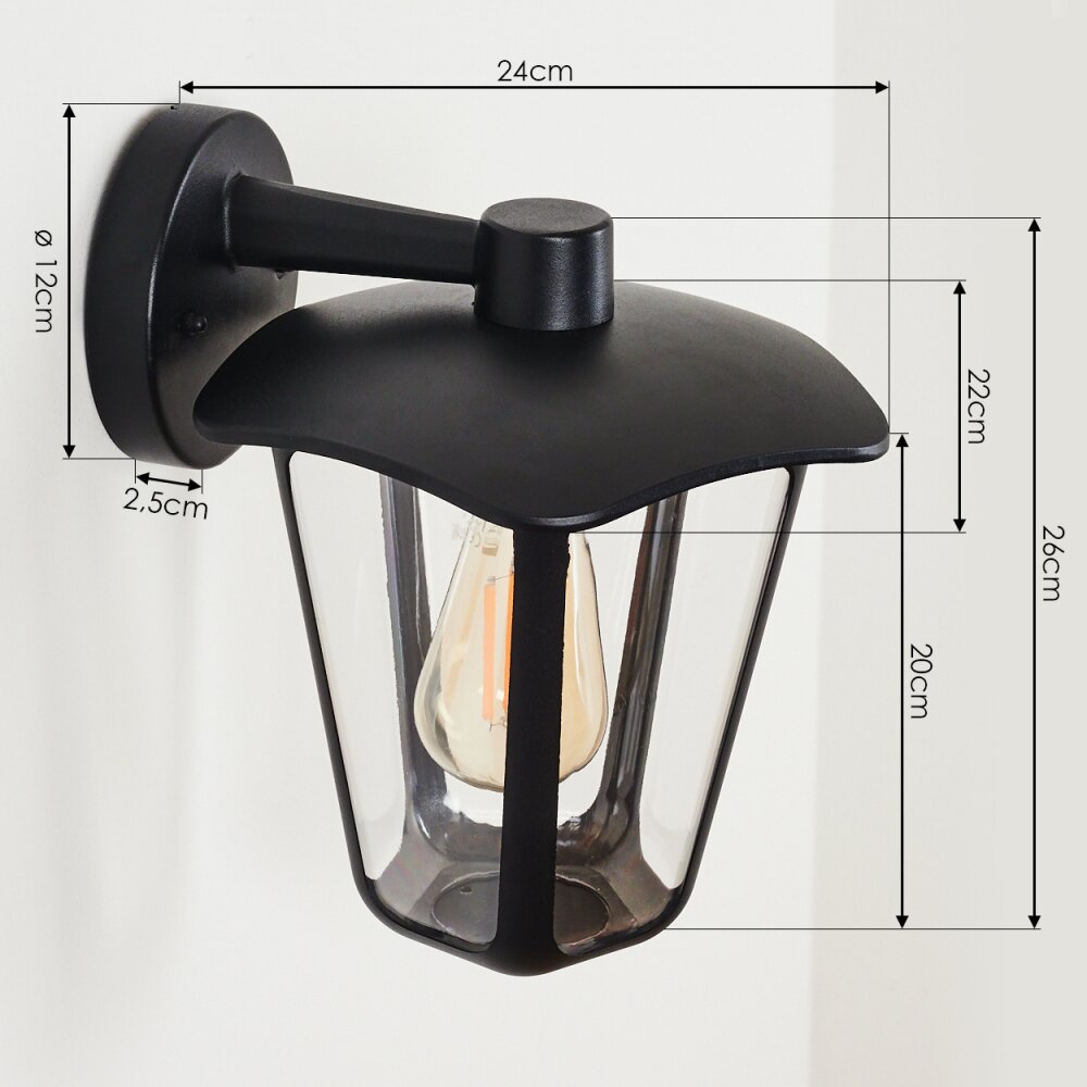 Venneshamm Applique da esterno Nero, 1-Luce