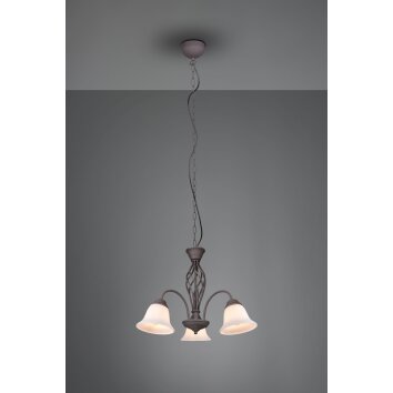 Trio-Leuchten Rustica Lampadari a corona Ruggine, 3-Luci