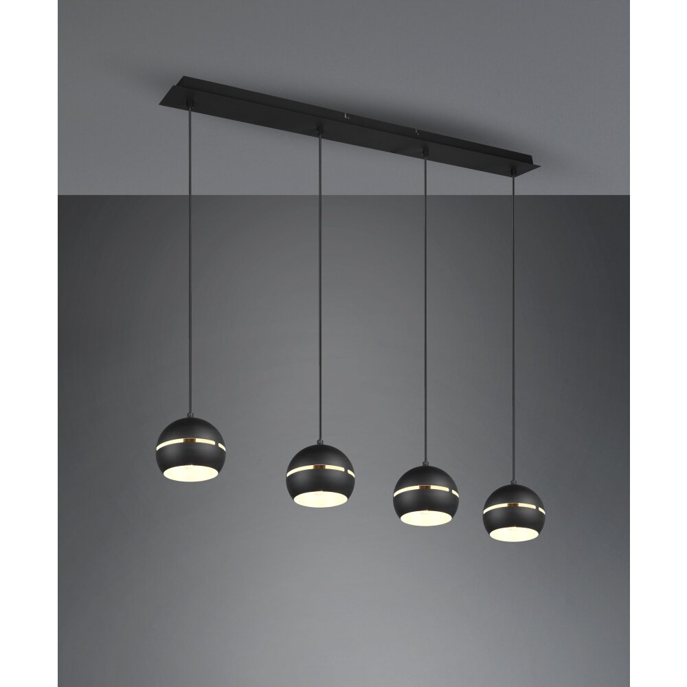 Trio-Leuchten Fletcher Lampada a Sospensione Nero, 4-Luci main product photo