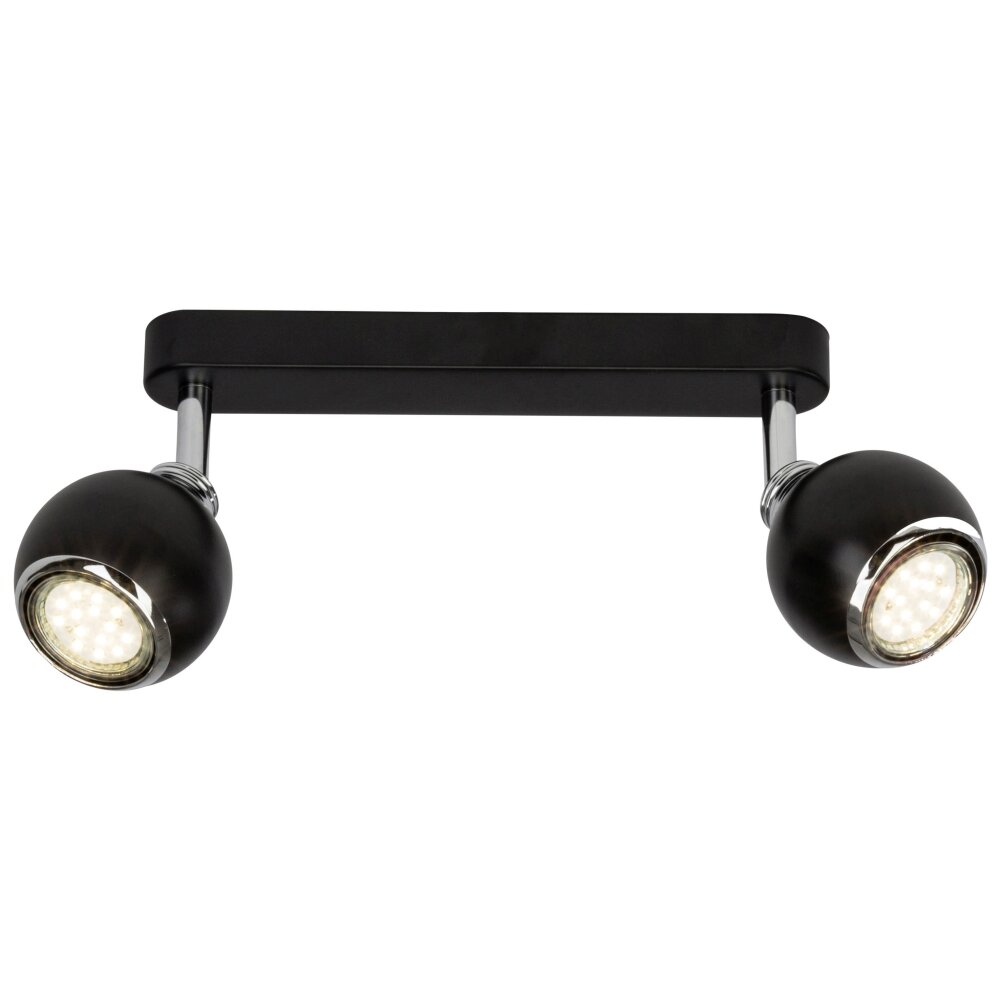 Brilliant Ina Plafoniera con Faretti LED Cromo, Nero, 2-Luci main product photo