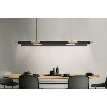 Eglo-Leuchten ERMUA Lampada a Sospensione LED Marrone, Nero, 1-Luce