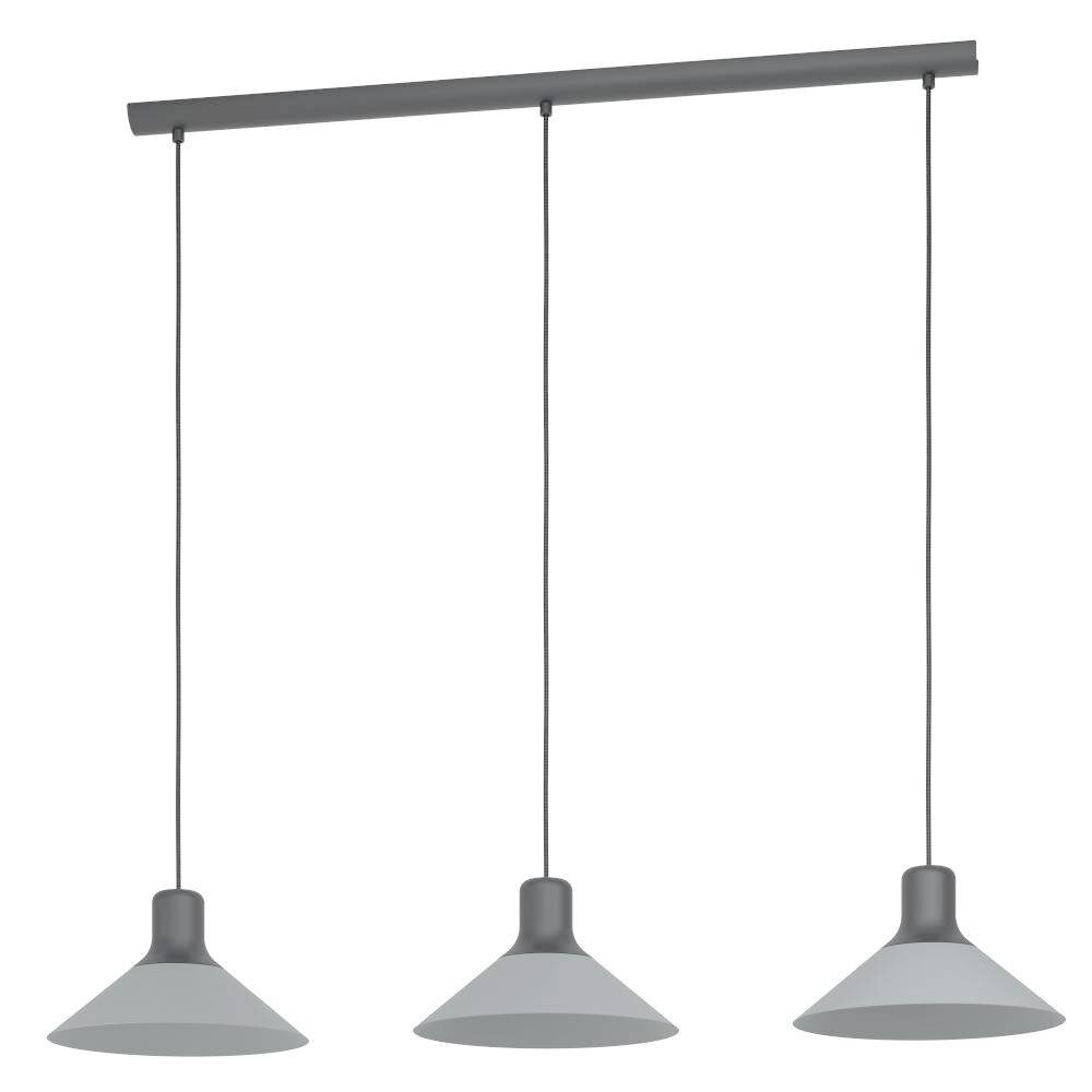 Eglo-Leuchten ABREOSA Lampada a Sospensione Grigio, Nero, 3-Luci main product photo