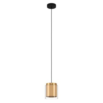 Eglo-Leuchten LAGUNITAS Lampada a Sospensione Oro, Ottone, Nero, 1-Luce