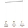 Eglo-Leuchten CALMANERA Lampada a Sospensione Ottone, Bianco, 3-Luci