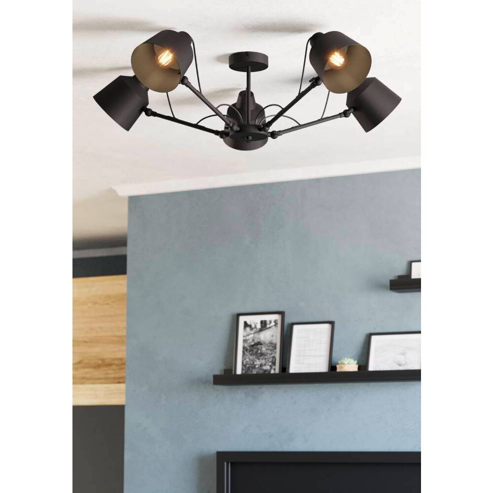 Eglo-Leuchten BASURTU Plafoniera Nero, 5-Luci main product photo