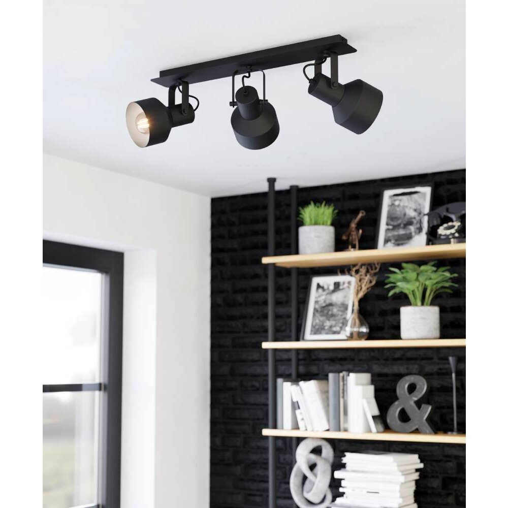 Eglo-Leuchten CASIBARE Plafoniera Nero, 3-Luci main product photo